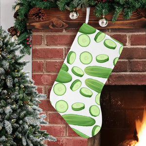 cucumber whole slices pattern Christmas Stocking