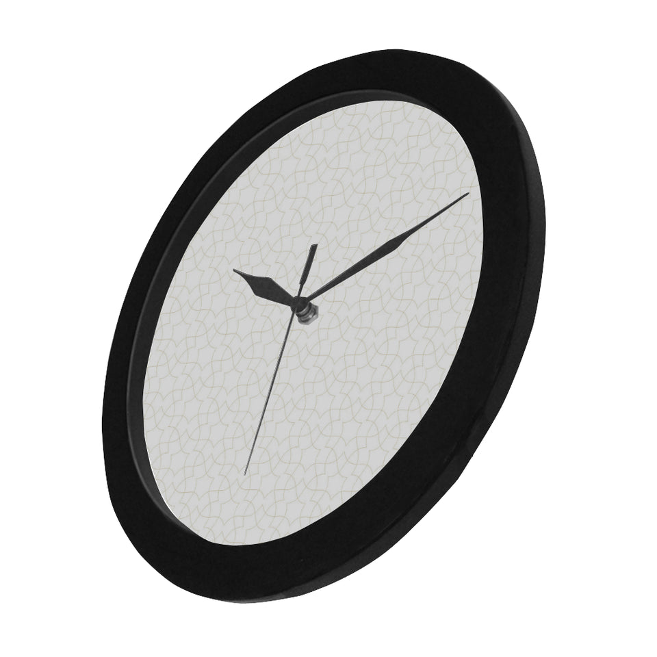 arabic white pattern Elegant Black Wall Clock
