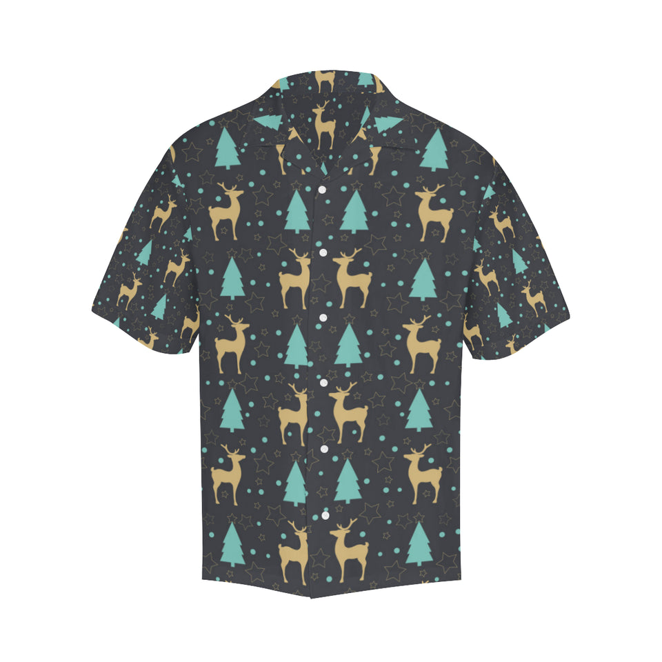 Deers star tree pattern Men's All Over Print Hawaiian Shirt