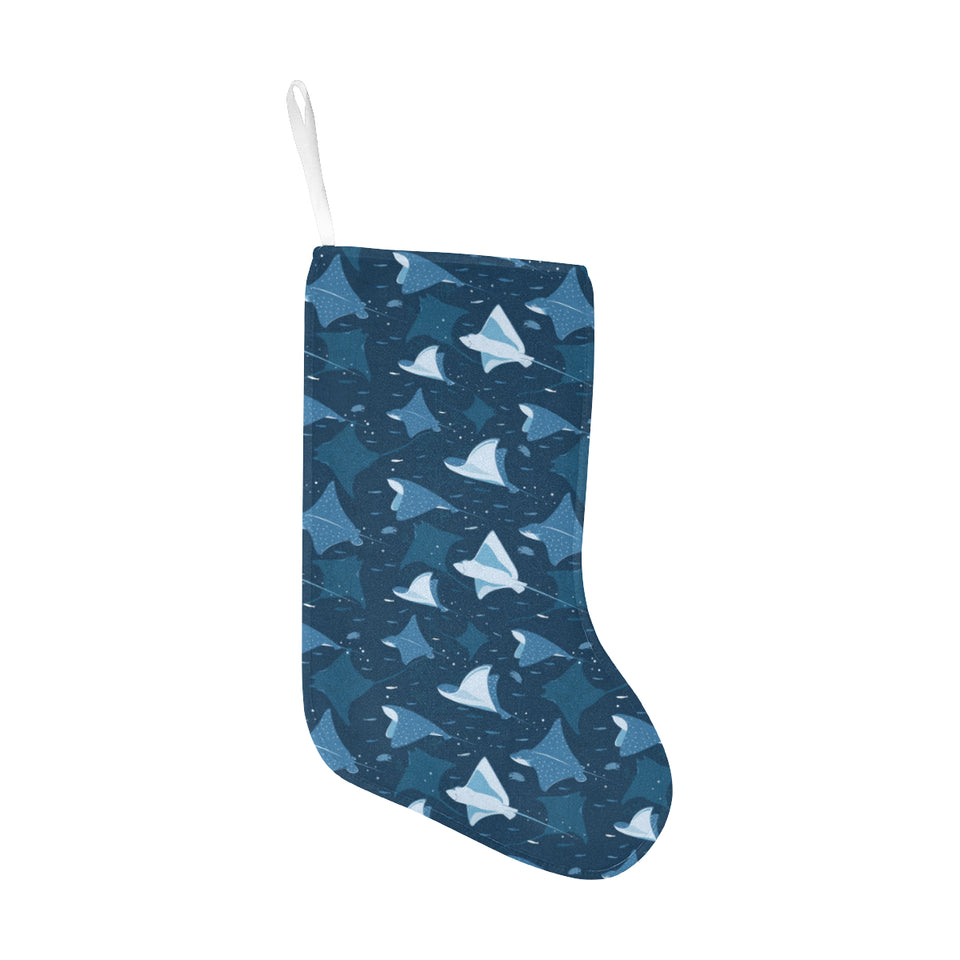 Stingray Pattern Print Design 04 Christmas Stocking