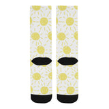 hand drawn sun pattern Crew Socks