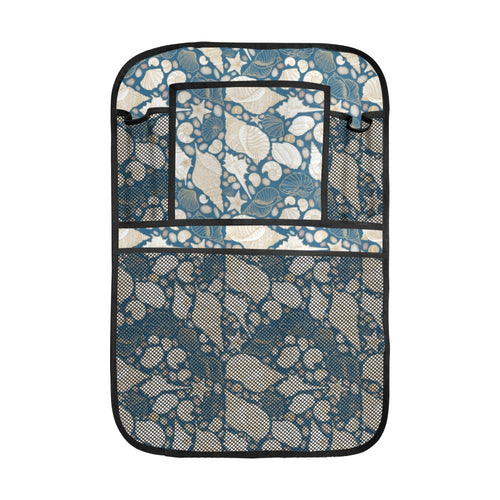 Sea turtle Polynesian Tribal design pattern Car Seat Back Organizer