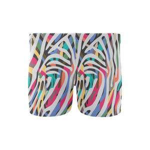 Colorful zebra skin pattern Men's Swimming Trunks