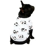Cute cows pattern All Over Print Pet Dog Round Neck Fuzzy Shirt