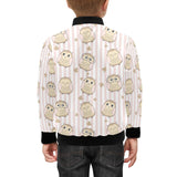 cute owl leaf Kids' Boys' Girls' Bomber Jacket