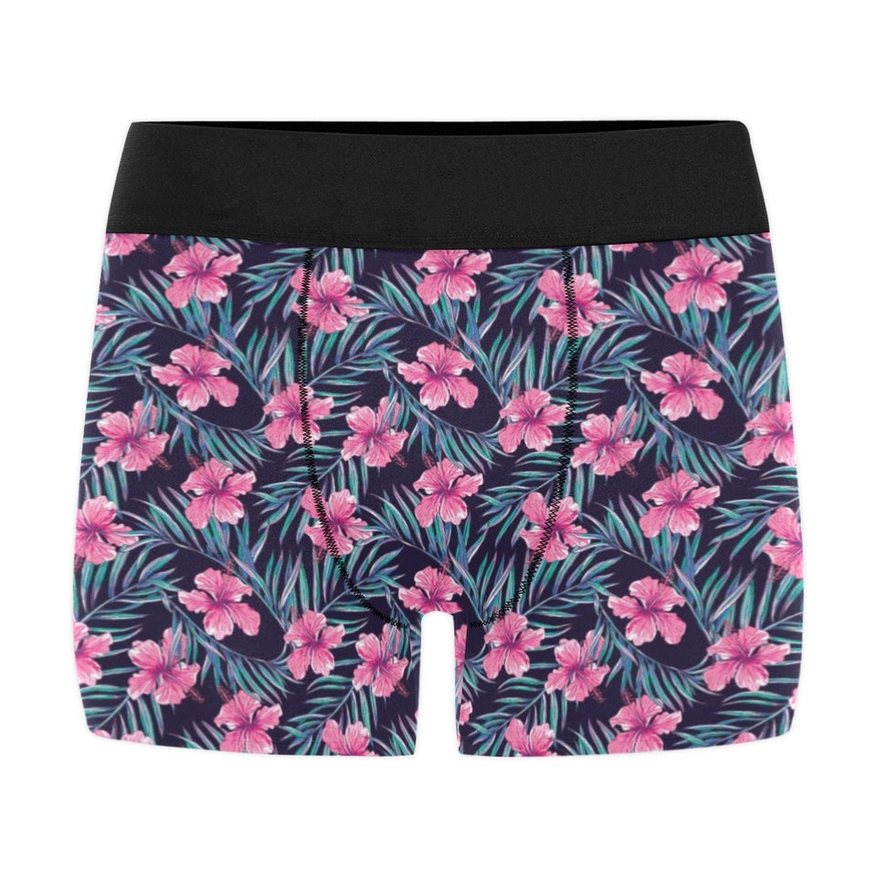 Hibiscus Pattern Print Design 05 Men's All Over Print Boxer Briefs Men's Underwear