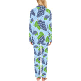 Watercolor grape pattern Women's Long Pajama Set