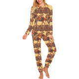 Camel polynesian tribal design pattern Women's All Over Print Pajama Set