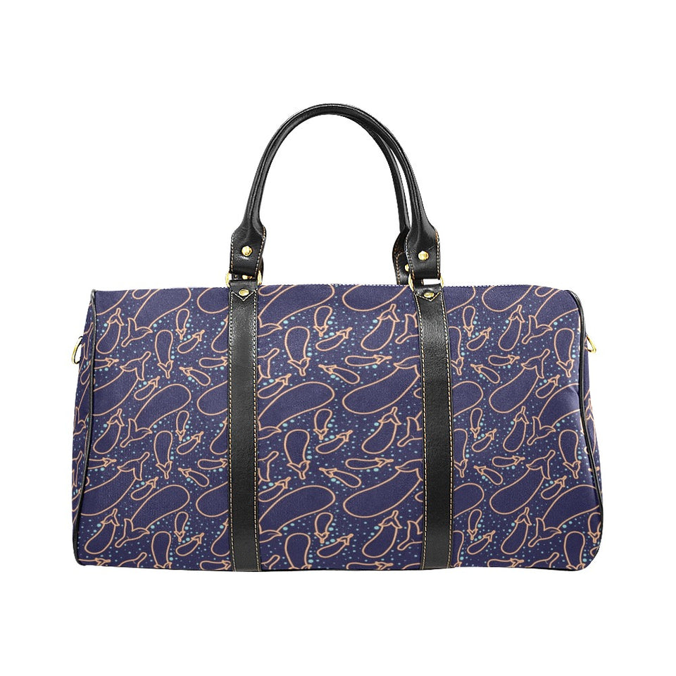 Eggplant Pattern Print Design 04 Travel Bag