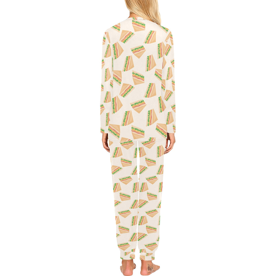 Sandwich Pattern Print Design 01 Women's All Over Print Pajama Set