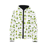Sketch funny frog pattern Kids' Boys' Girls' Padded Hooded Jacket
