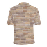 Brick Printed Pattern Print Design 01 Men's All Over Print Polo Shirt
