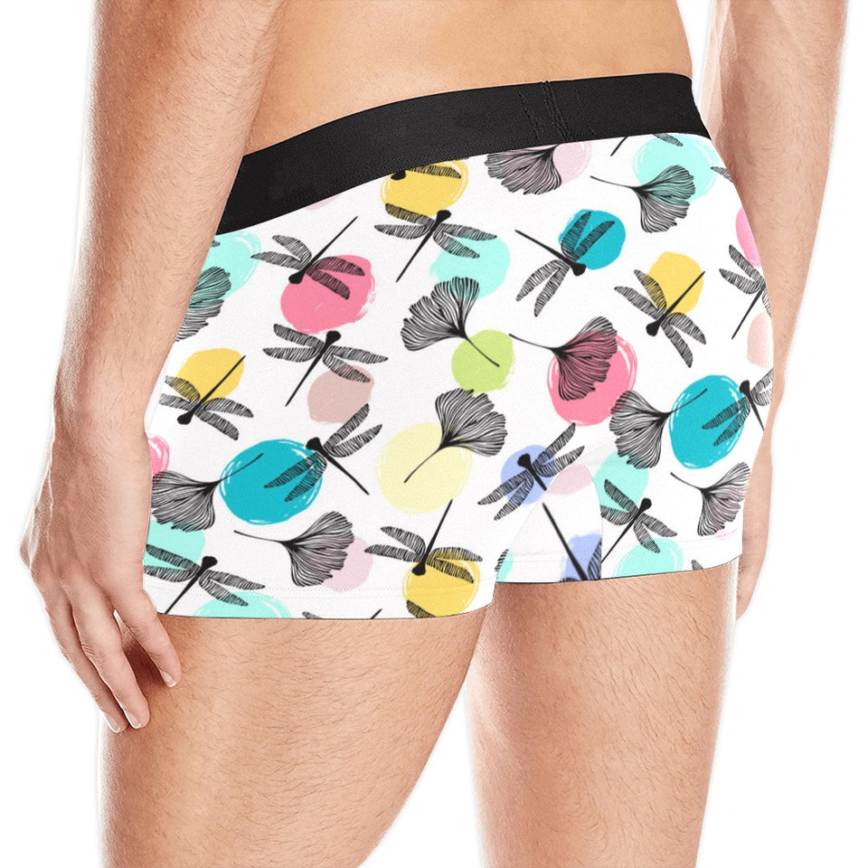 Dragonflies ginkgo leaves pattern Men's All Over Print Boxer Briefs Men's Underwear