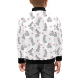 Watercolor cute rabbit pattern Kids' Boys' Girls' Bomber Jacket