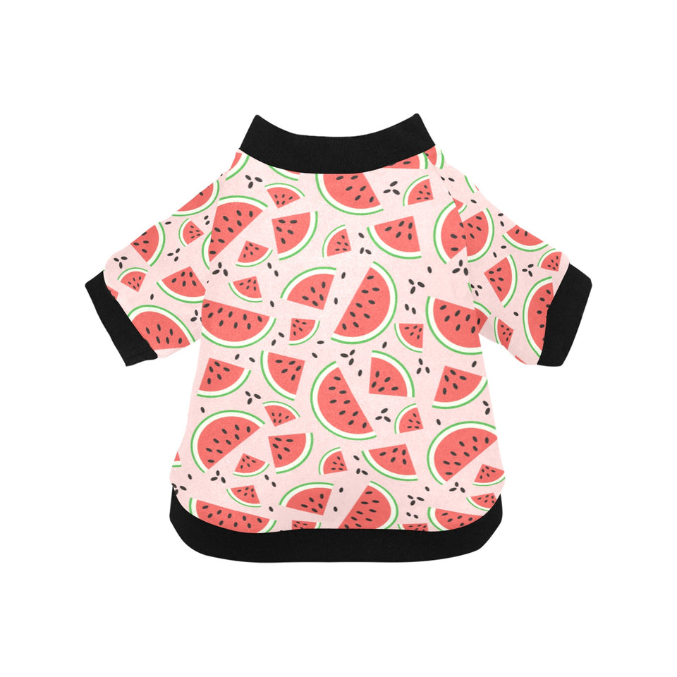 Watermelon pattern All Over Print Pet Dog Round Neck Fuzzy Shirt