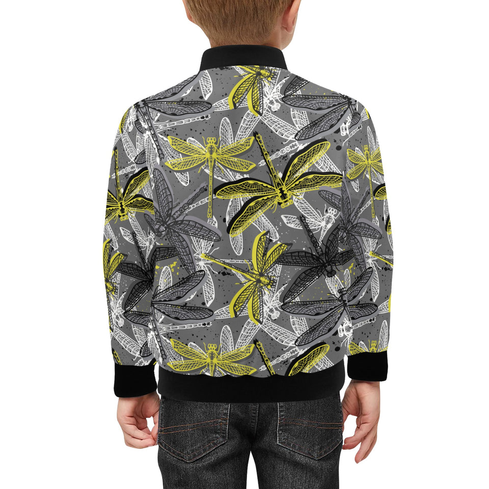 Hand drawn dragonfly pattern Kids' Boys' Girls' Bomber Jacket