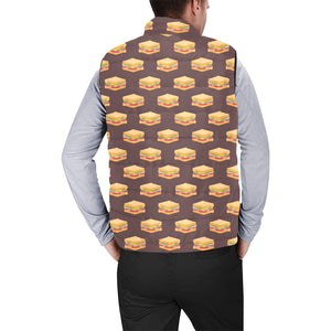 Sandwich Pattern Print Design 04 Men's Padded Vest