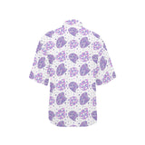 Hedgehog Pattern Print Design 05 Women's All Over Print Hawaiian Shirt