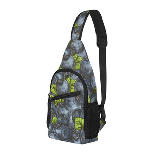 blueberry pattern All Over Print Chest Bag
