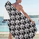 Music Notes Pattern Print Design 01 Beach Towel