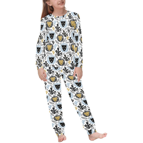 Lion Pattern Print Design 05 Kids' Boys' Girls' All Over Print Pajama Set