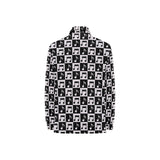 Music Notes Pattern Print Design 01 Women's Long Sleeve Polo Shirt