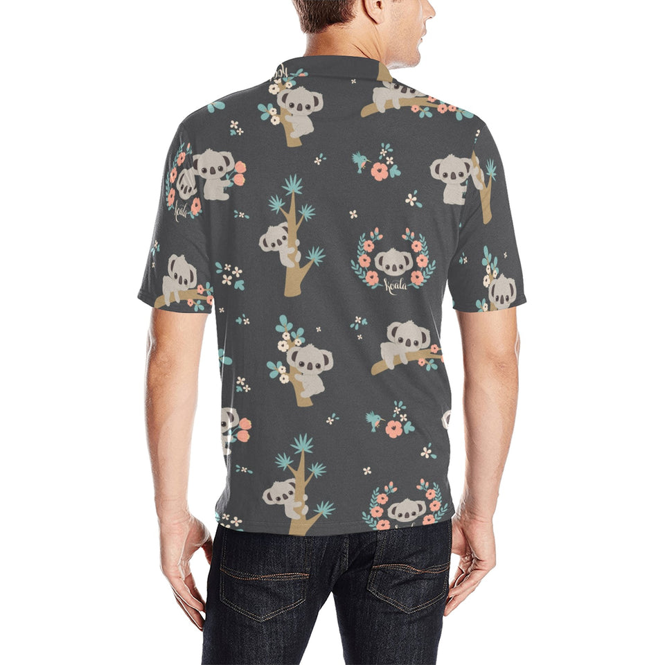Cute koala pattern Men's All Over Print Polo Shirt