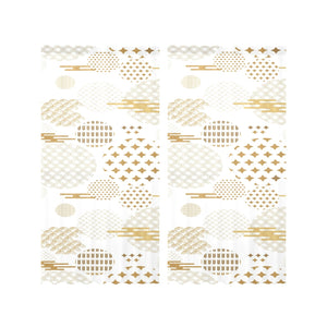 Beautiful gold japanese pattern Gauze Curtain