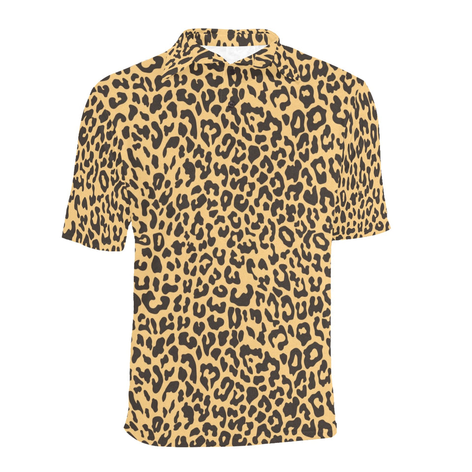 Leopard skin print Men's All Over Print Polo Shirt