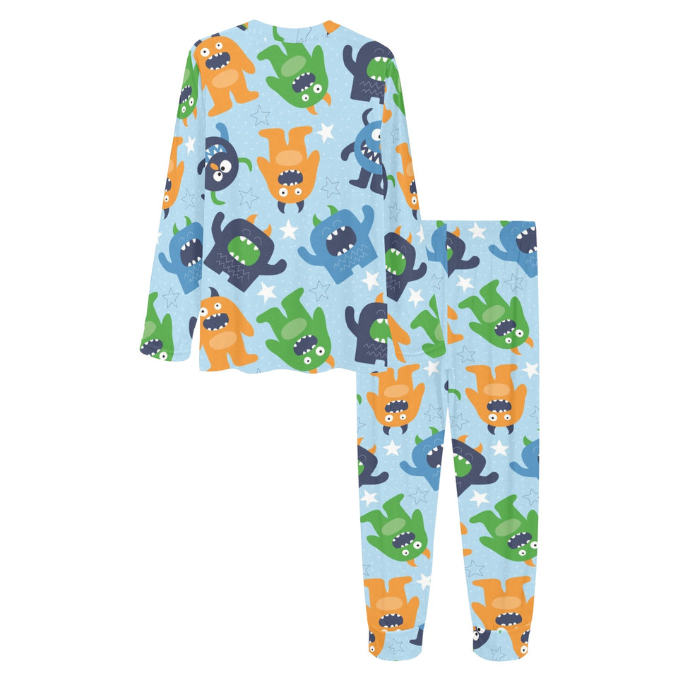 Alien Pattern Print Design 04 Women's All Over Print Pajama Set