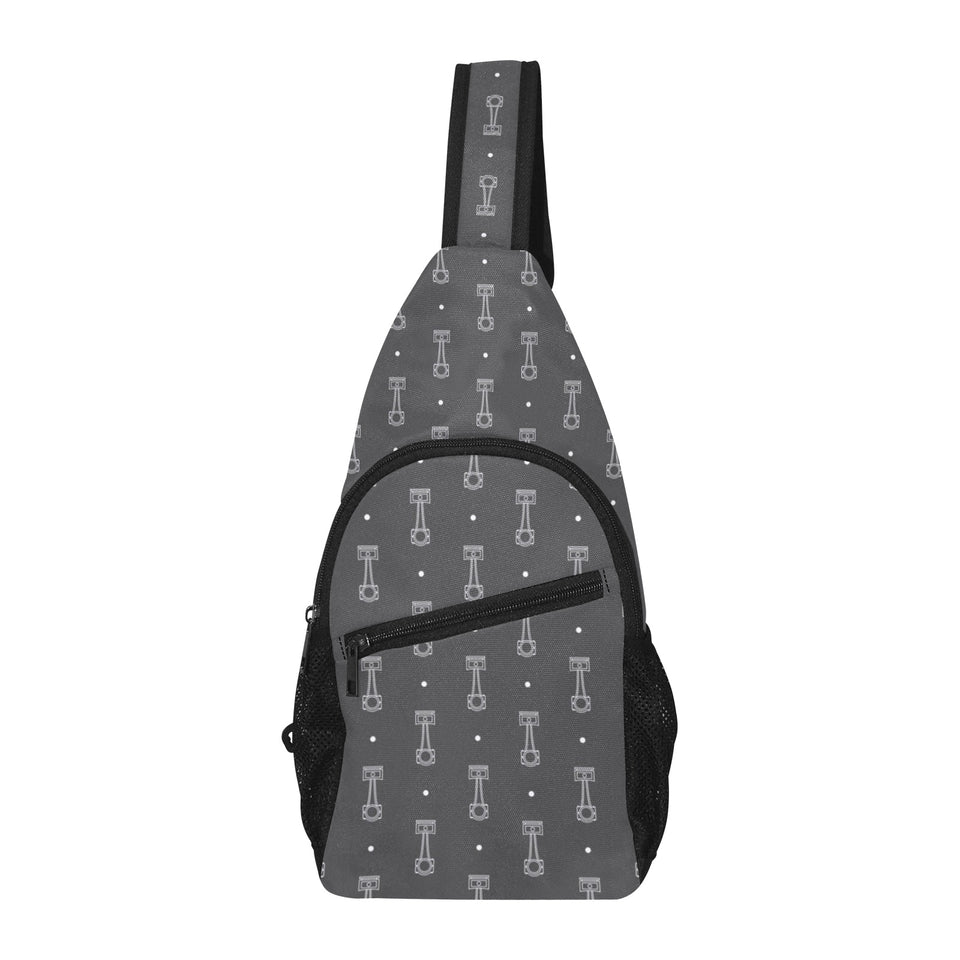 Engine Piston Black Background Pattern Design 02 All Over Print Chest Bag