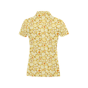 Popcorn Pattern Print Design 04 Women's All Over Print Polo Shirt