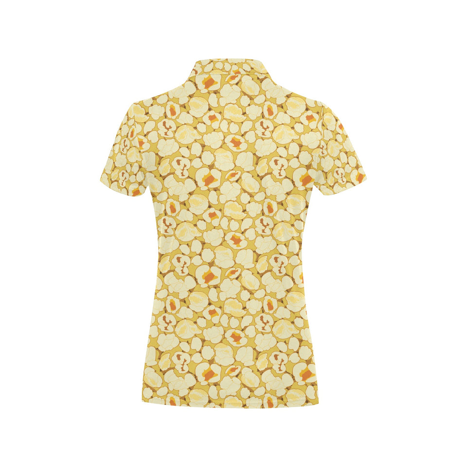 Popcorn Pattern Print Design 04 Women's All Over Print Polo Shirt