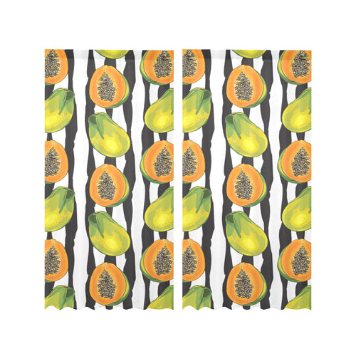 papaya design pattern Gauze Curtain
