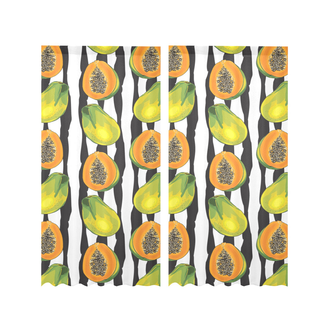 papaya design pattern Gauze Curtain
