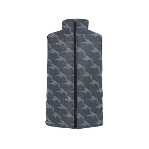 Swordfish Pattern Print Design 03 Women's Padded Vest