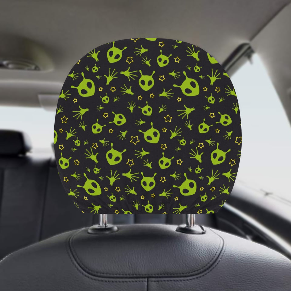 Alien Pattern Print Design 02 Car Headrest Cover