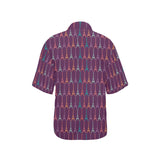 Eiffel Tower Pattern Print Design 05 Women's All Over Print Hawaiian Shirt
