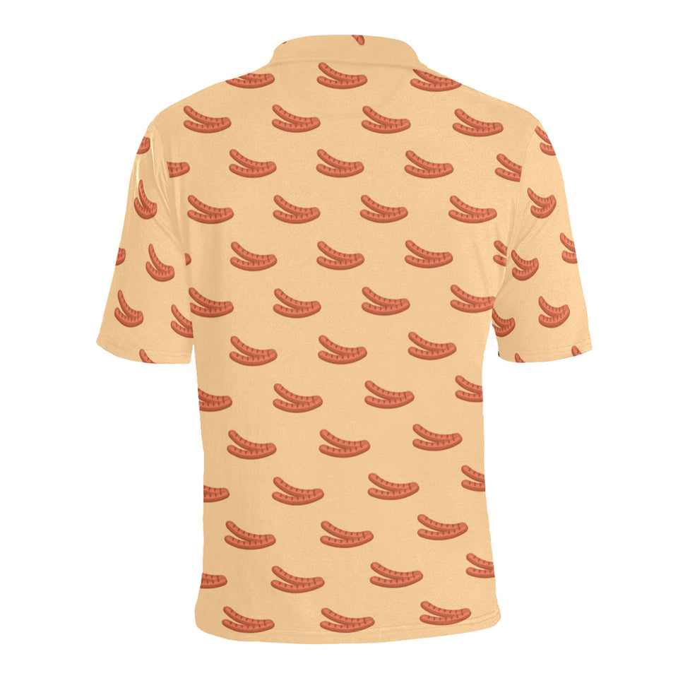 Sausage Pattern Print Design 03 Men's All Over Print Polo Shirt