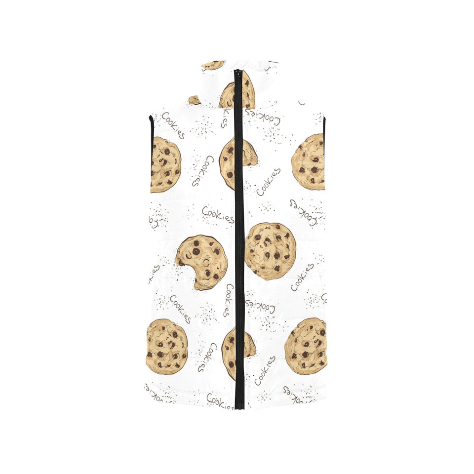 Sketch style cookie pattern Women's Padded Vest