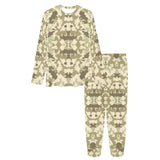 Light Green camouflage pattern Women's All Over Print Pajama Set