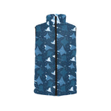 Stingray Pattern Print Design 04 Women's Padded Vest