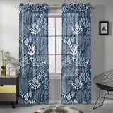Coral Reef Pattern Print Design 05 Gauze Curtain