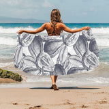 Guava tropical hand drawn pattern Beach Towel