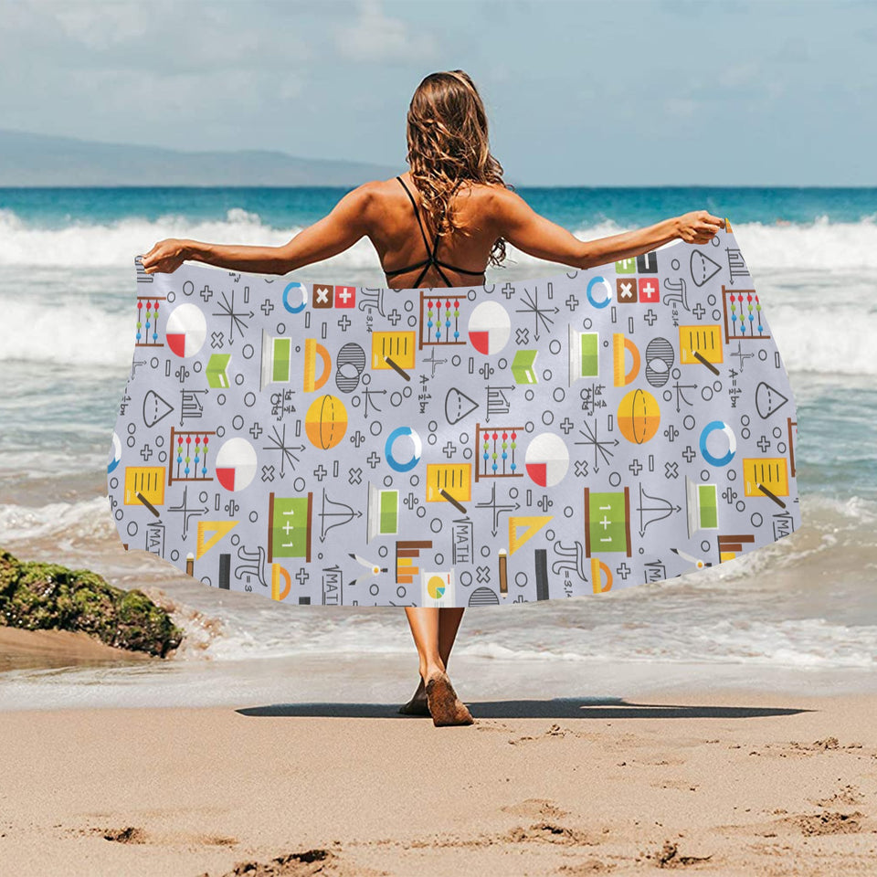 Math Pattern Print Design 04 Beach Towel