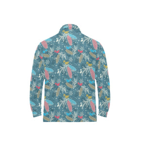 Squirrel Pattern Print Design 01 Men's Long Sleeve Polo Shirt
