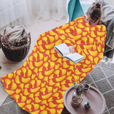 Potato Chips Pattern Print Design 05 Blanket Robe with Sleeves