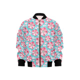 3D sakura cherry blossom pattern Kids' Boys' Girls' Bomber Jacket