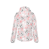 Cute panda ballon heart pattern Women's Padded Hooded Jacket