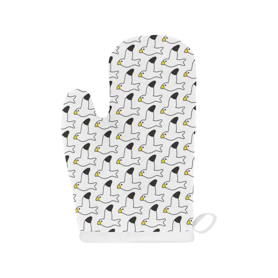 Seagull Pattern Print Design 05 Heat Resistant Oven Mitts